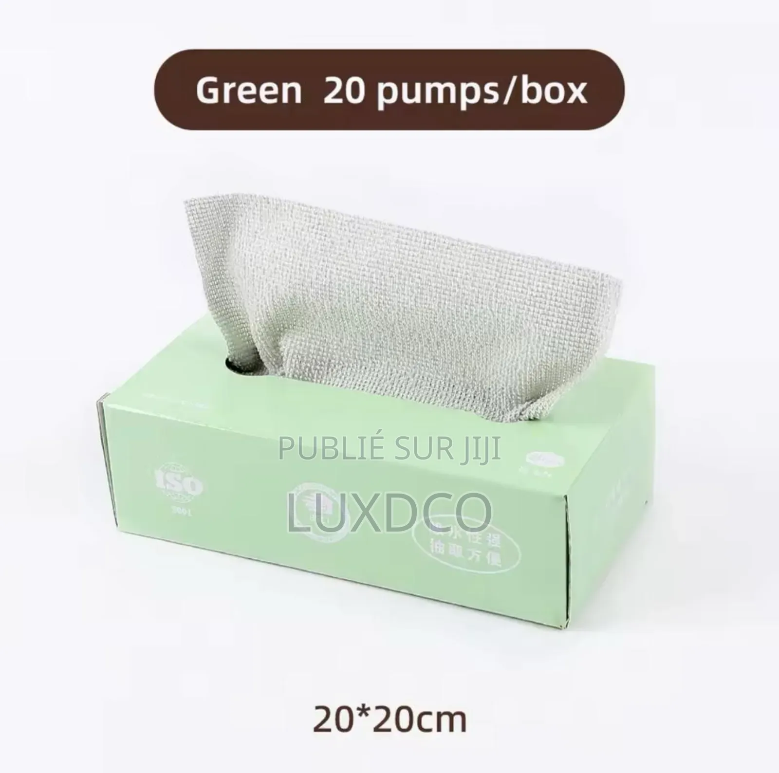 Boîte Mouchoirs Tissu en Microfibre 20 Pièces Réutilisable