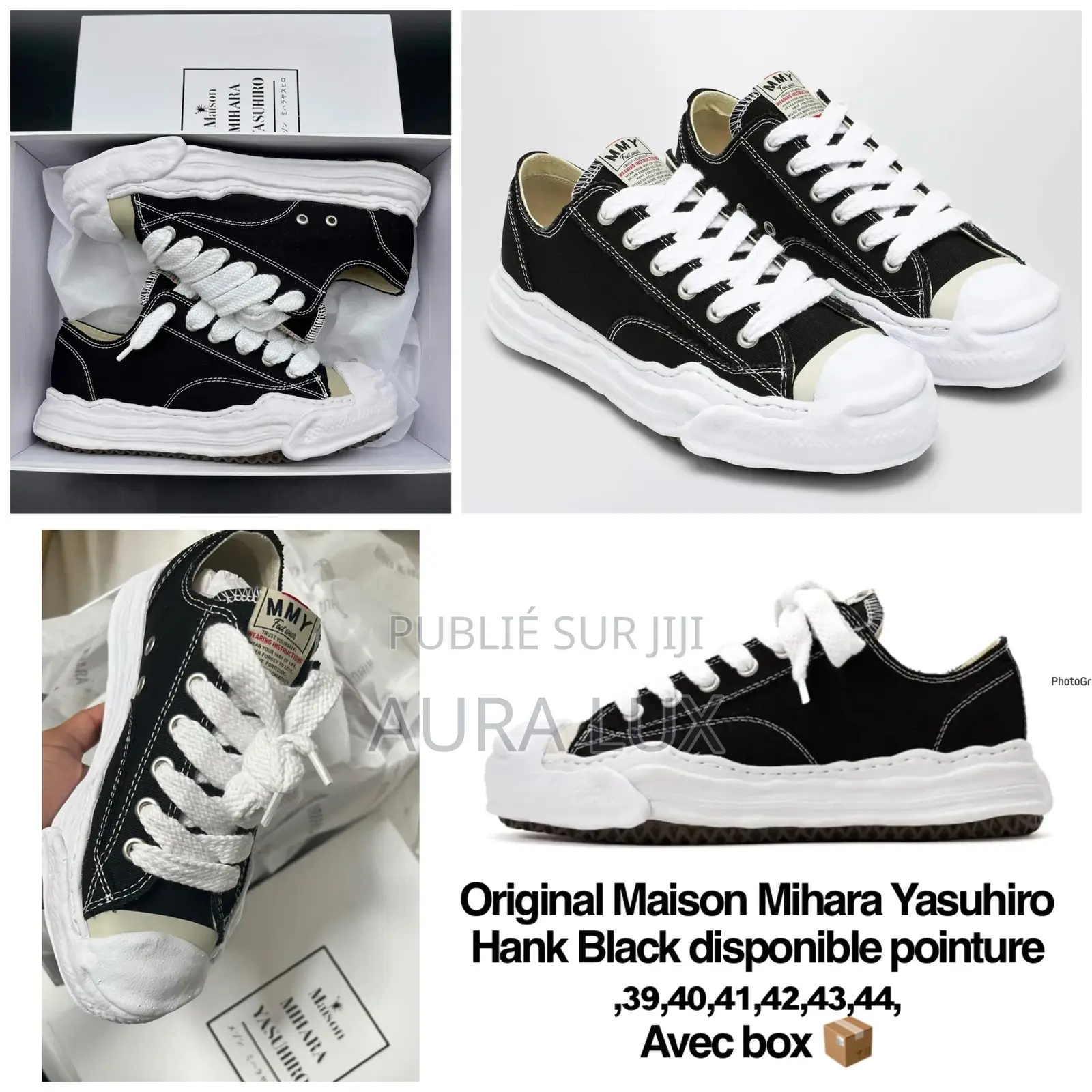 Original Maison Mihara Yasuhiro Hank Noir 39,40,41,42,43,44