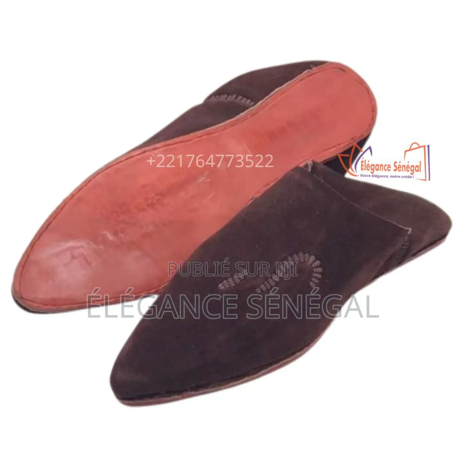 Babouche Marocaine 100%Daim /Cuir Authentique Homme Dakar