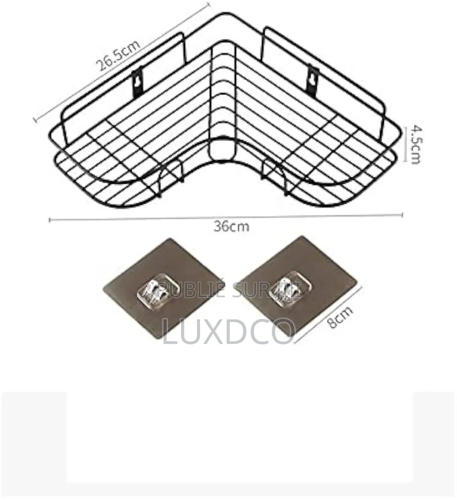 Étagère D’Angle en Fer Avec Autocollant Adhésif