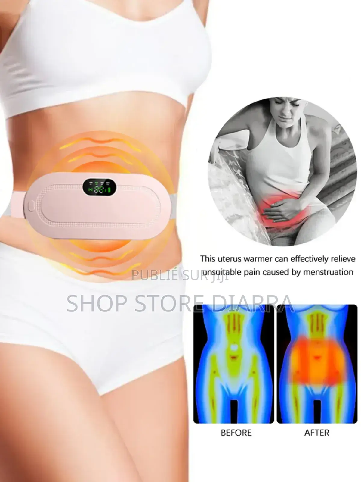 Ceinture Massante Chauffante - Anti-Crampes Mestruelles