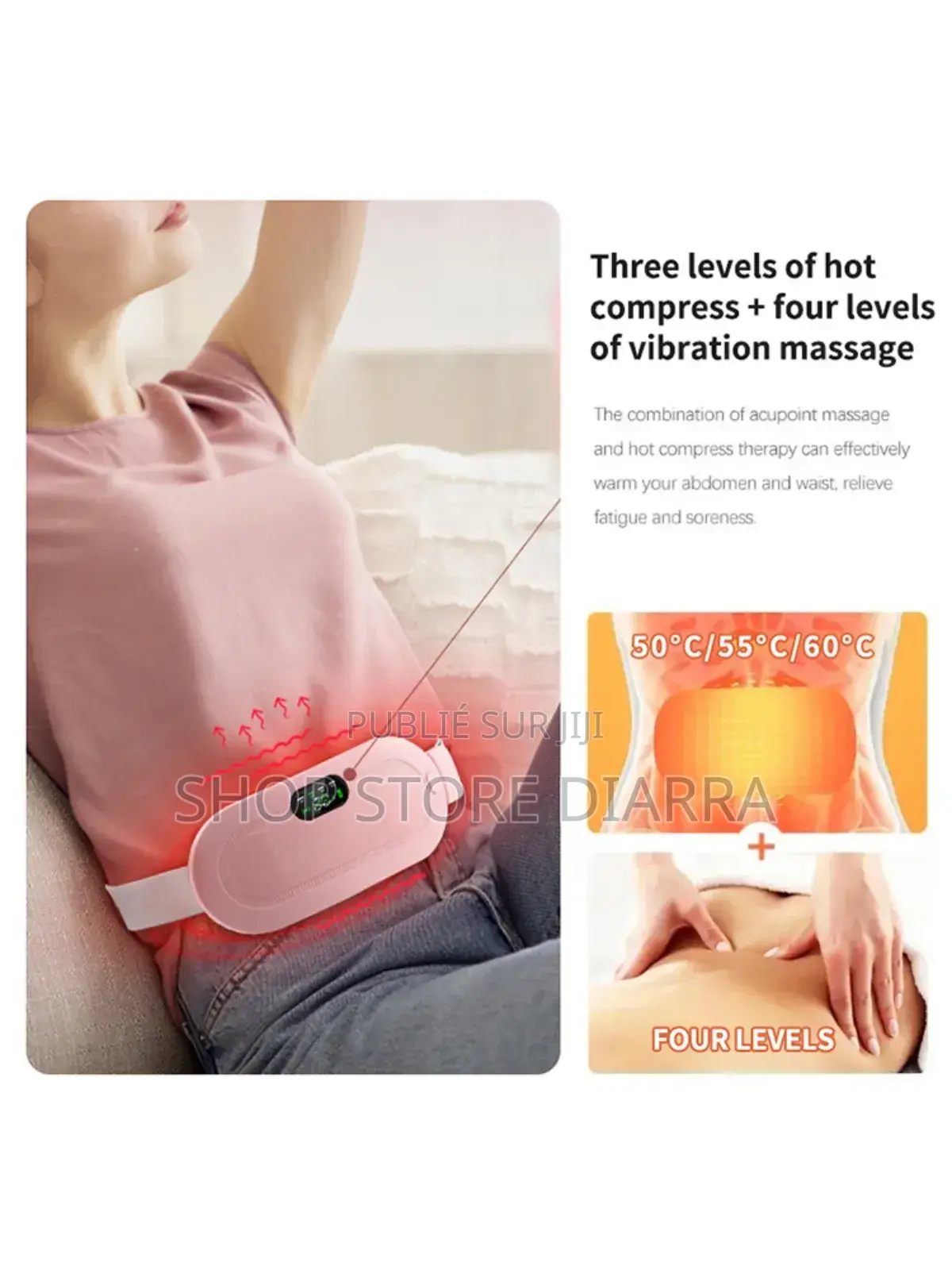Ceinture Massante Chauffante - Anti-Crampes Mestruelles