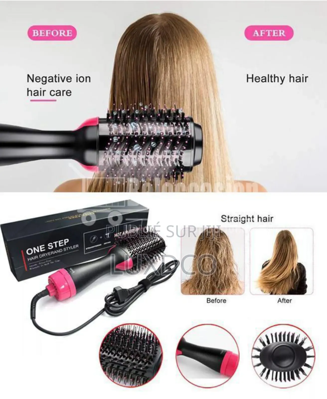 Brosse À Air Électrique Chaud Pour Sèche-Cheveux.