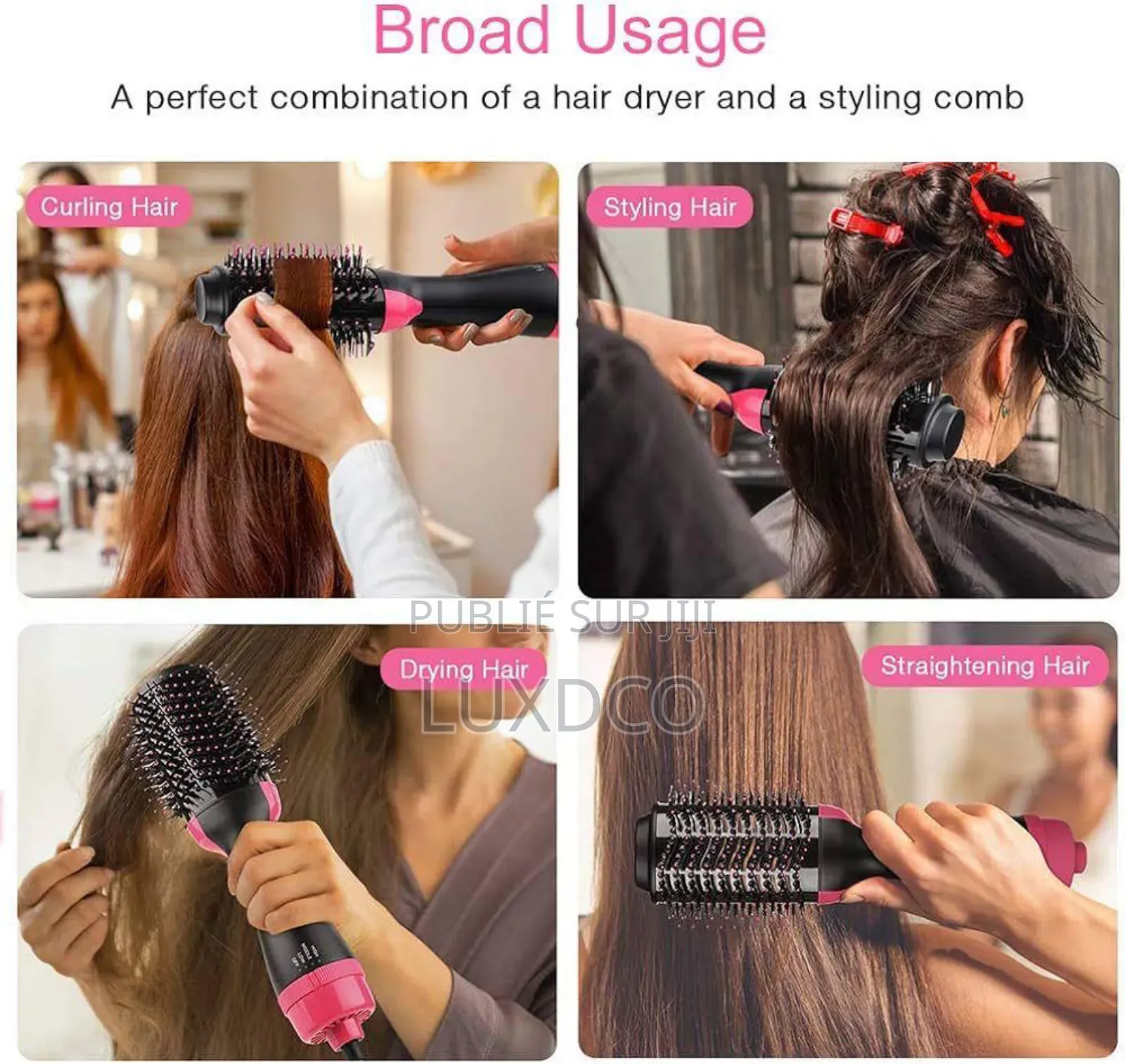 Brosse À Air Électrique Chaud Pour Sèche-Cheveux.