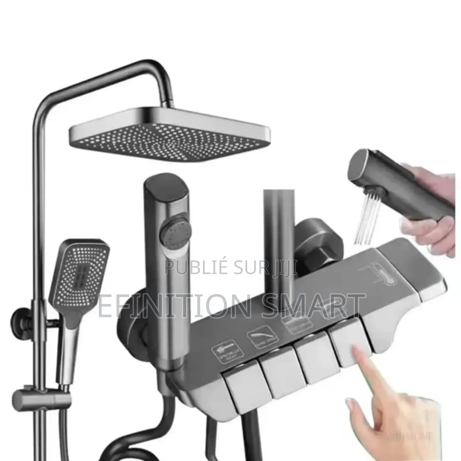 Colonne De Douche Piano Gris Et Noir