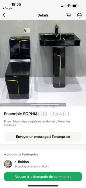 Ensemble Chaise Anglaise Et Lavabo