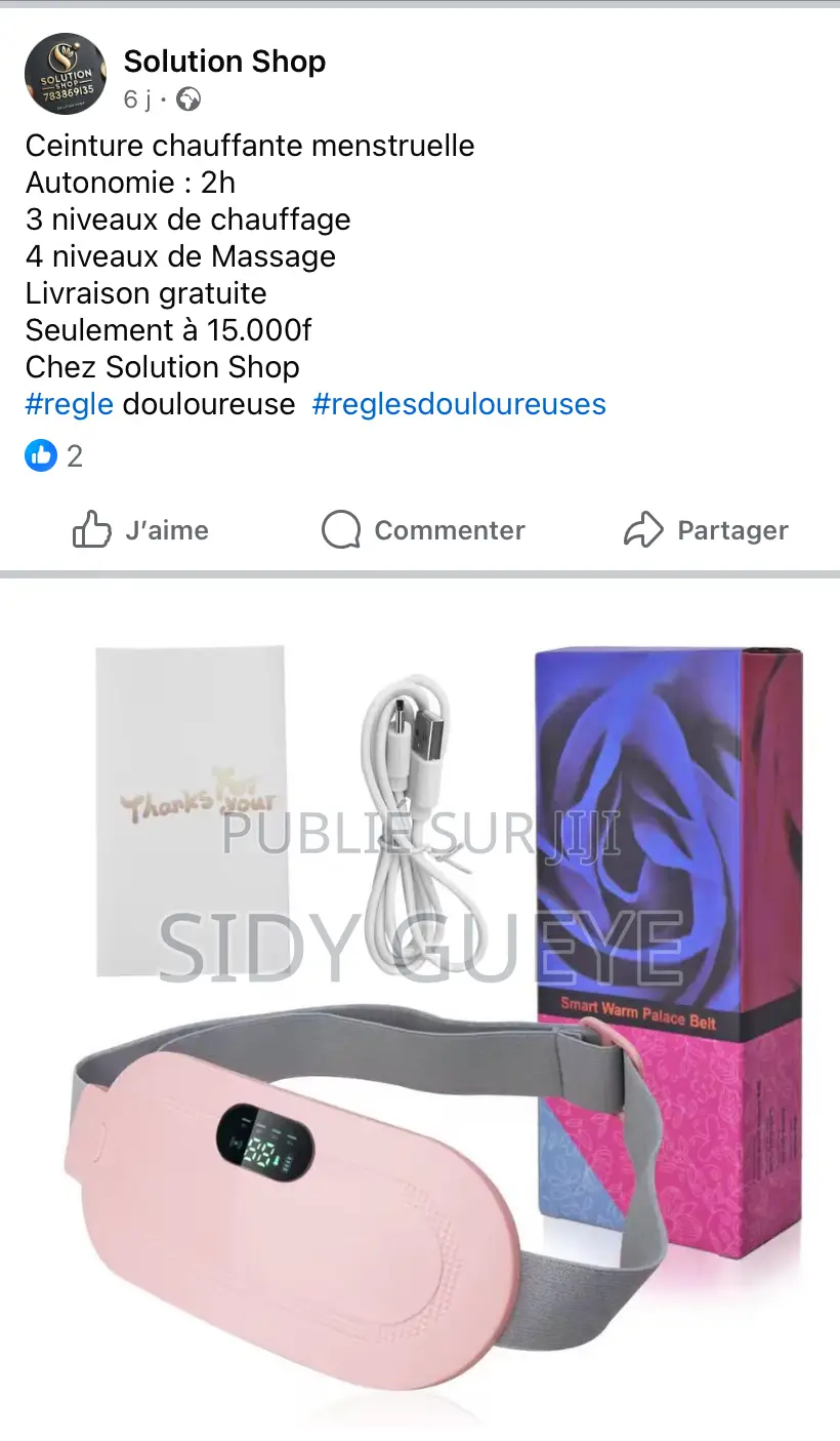 Ceinture Chauffante Menstruelle (Livraison Gratuite)