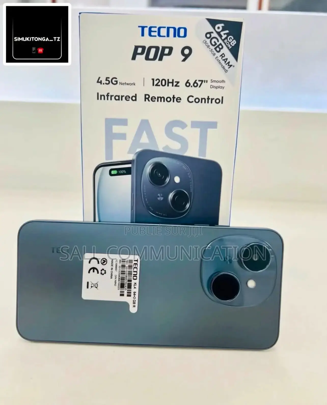 New Tecno Pop 9 64 GB Noir