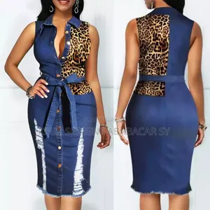 Robe Jean Avec Motif Tigre