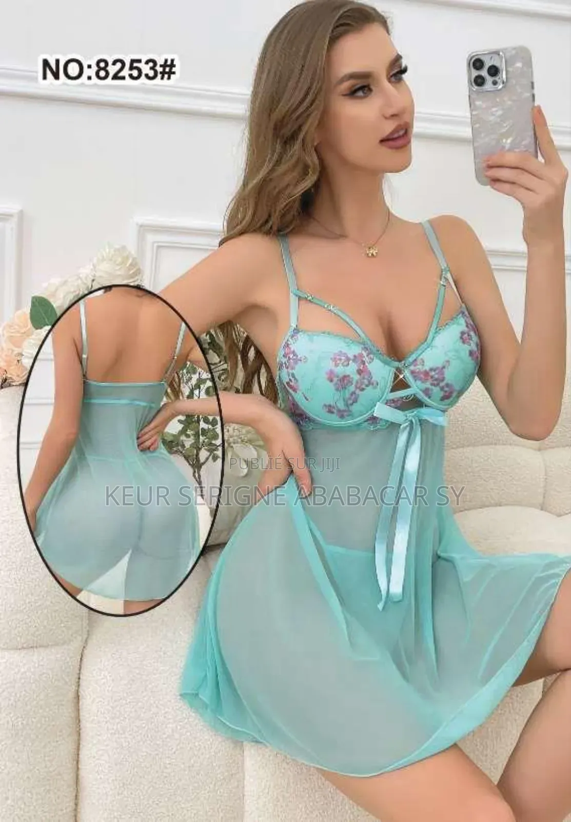 Robe De Nuit En Dentelle Courte