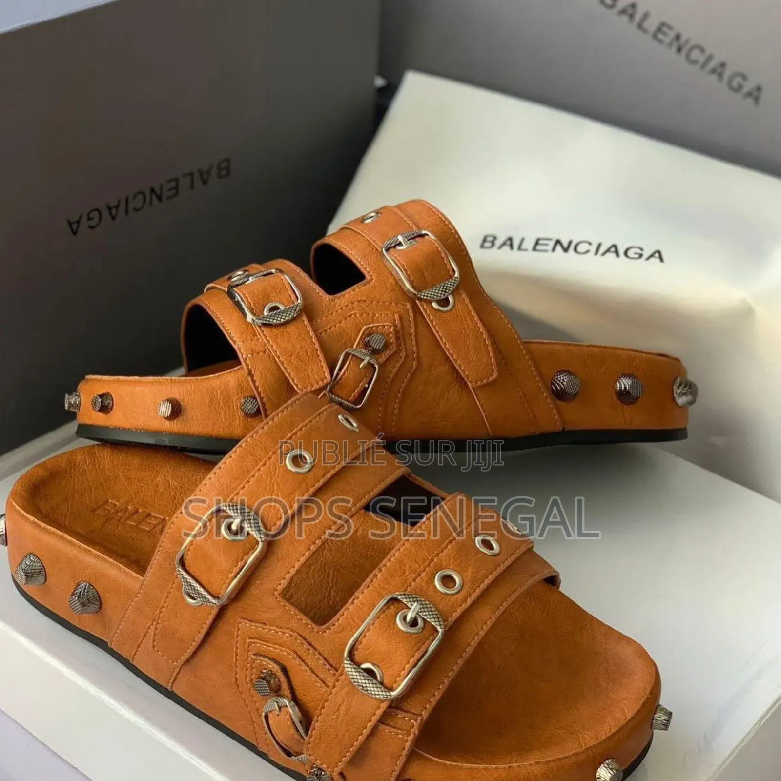 Sandales Balenciaga Studded Leather Slides