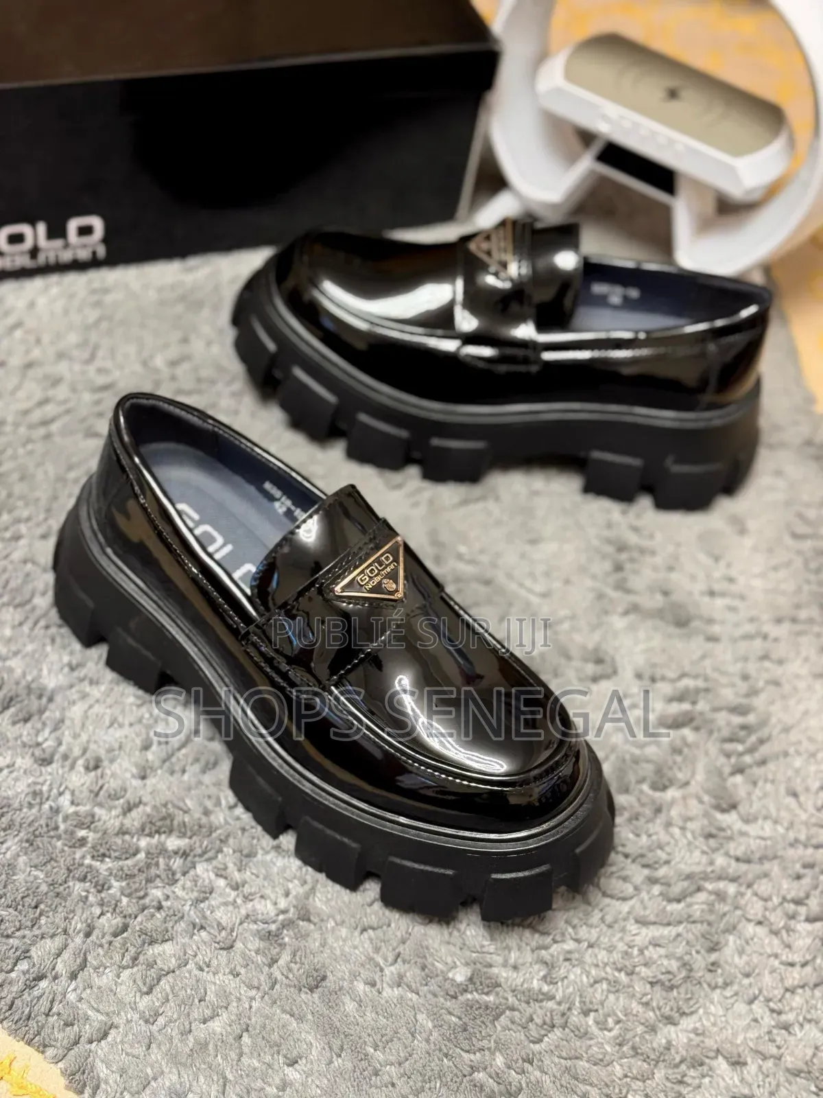 Original Mocassins Vernis Gold Rushman