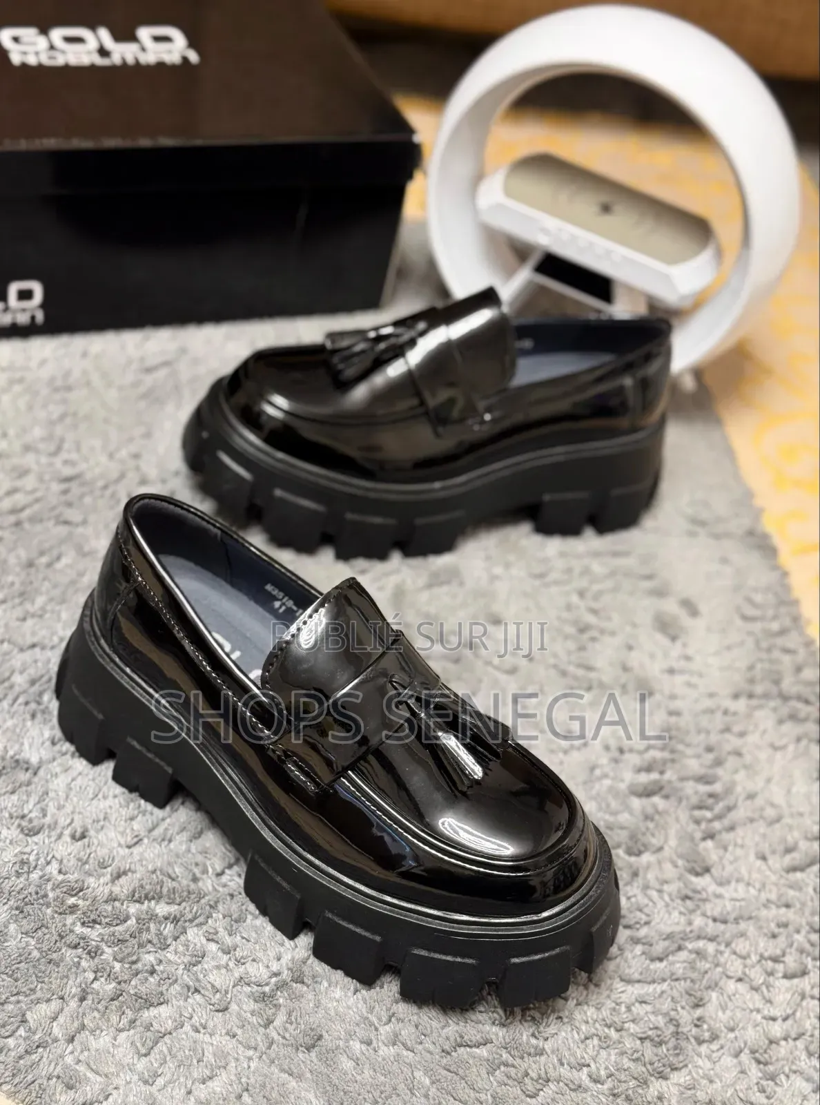 Original Mocassins Vernis Gold Rushman