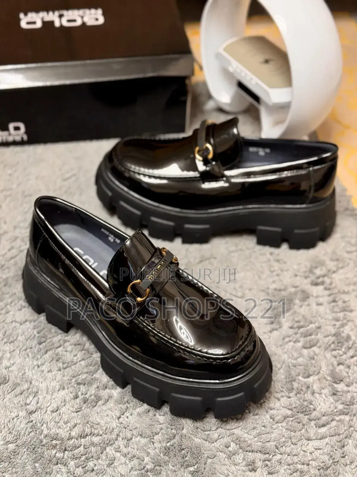 Original Mocassins Vernis Gold Rushman
