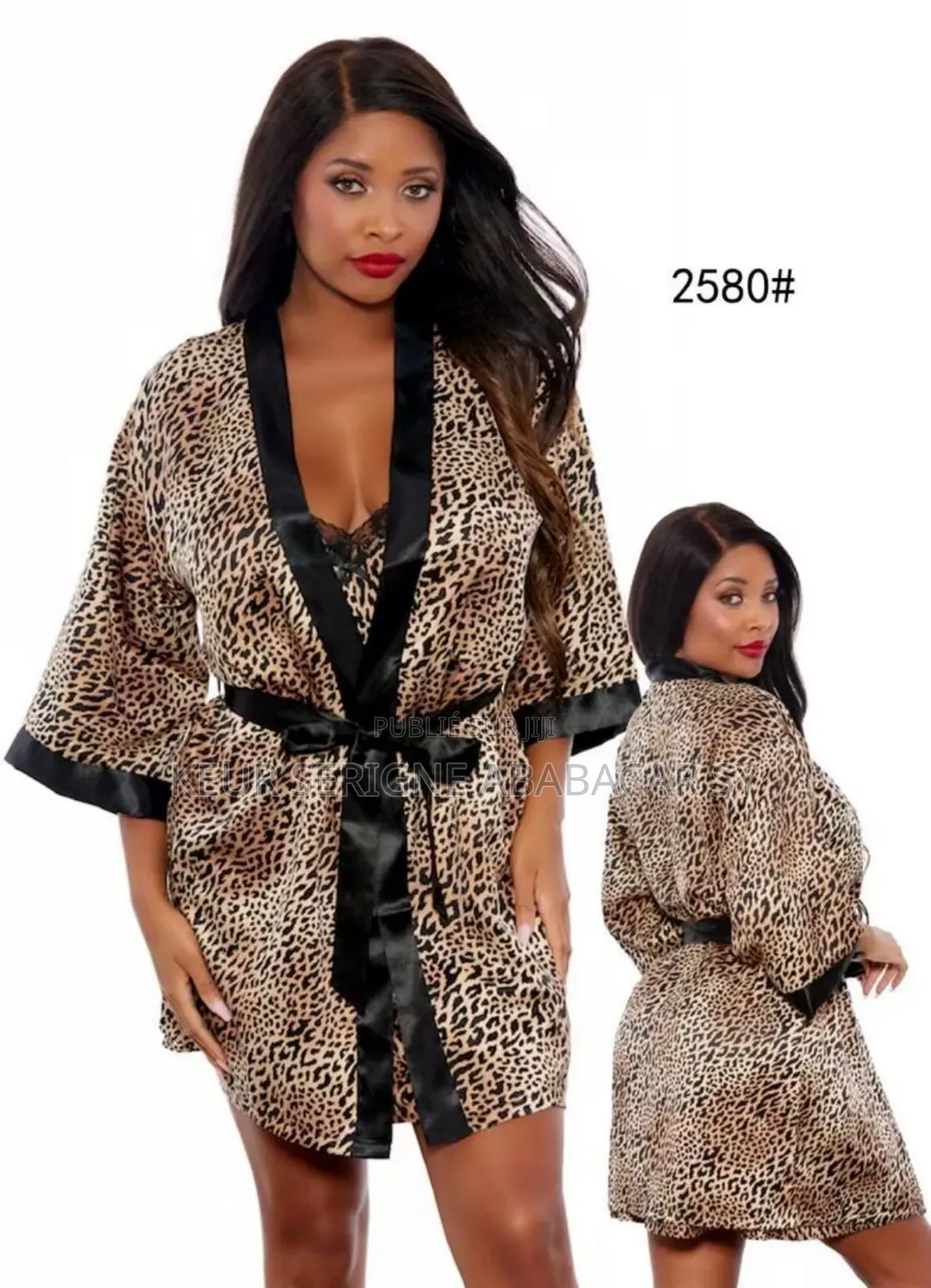 Robe Léopard Argentées Avec Manches