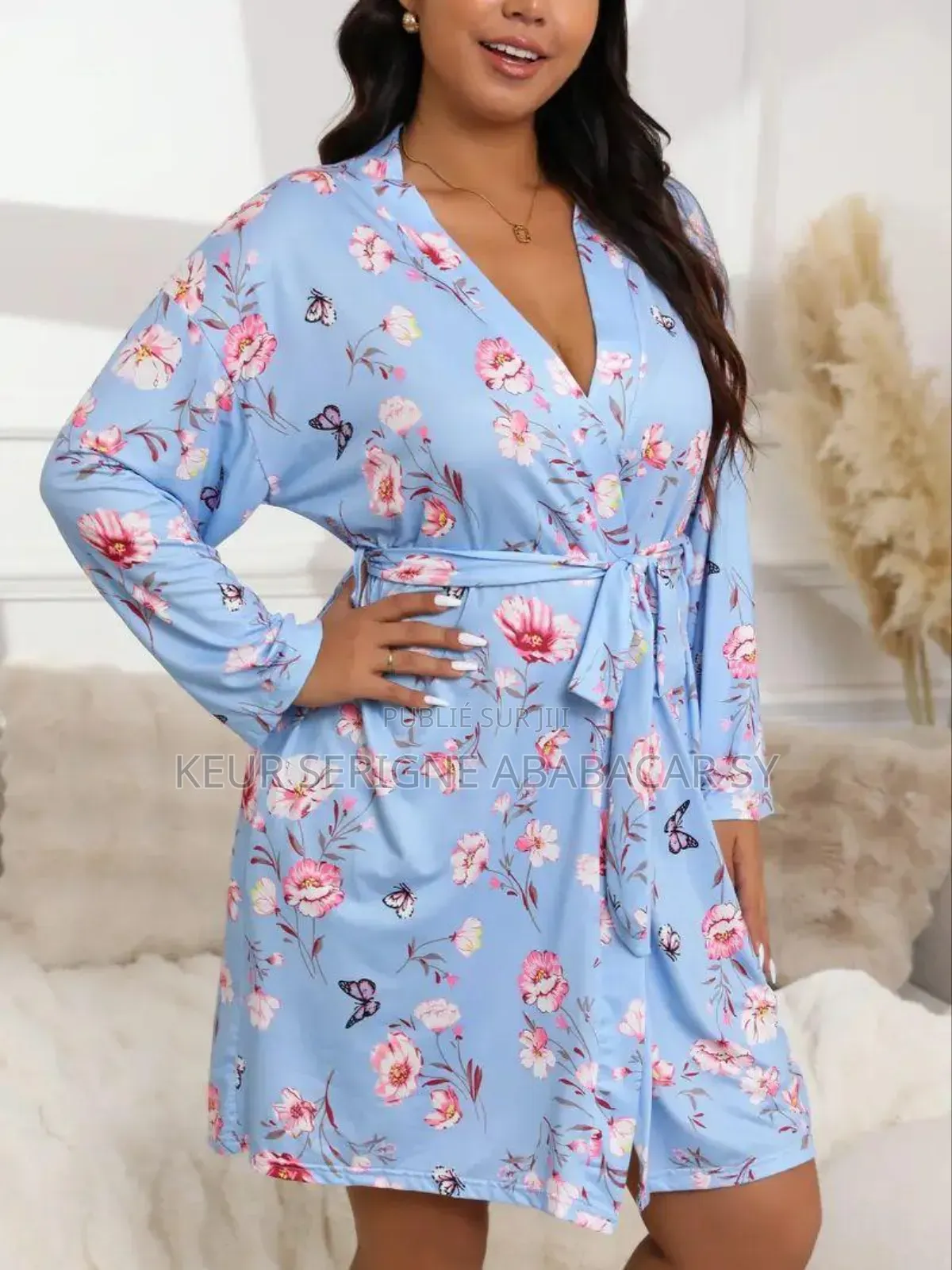 Chemise De Nuit Sexy À Imprimé Floral