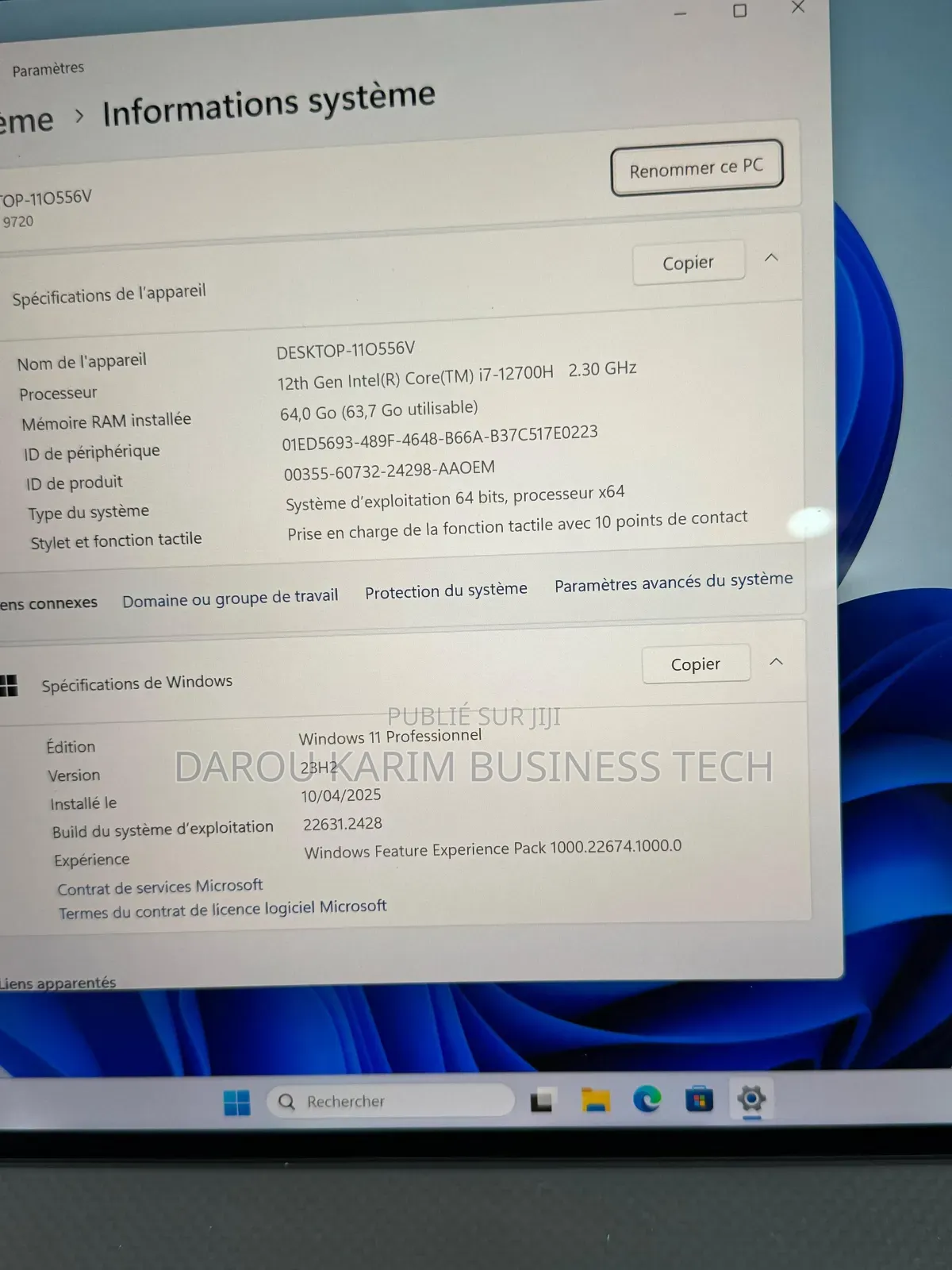 New Ordinateur Portable Dell XPS 17 9720 64GB Intel Core I7 SSD 1T