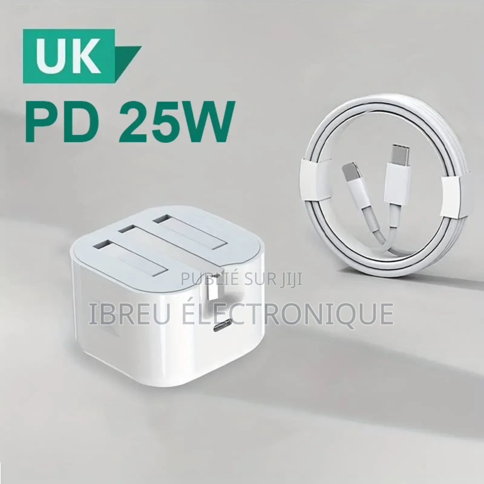 Chargeur iPhone Rapide 25w Type C Version Uk 