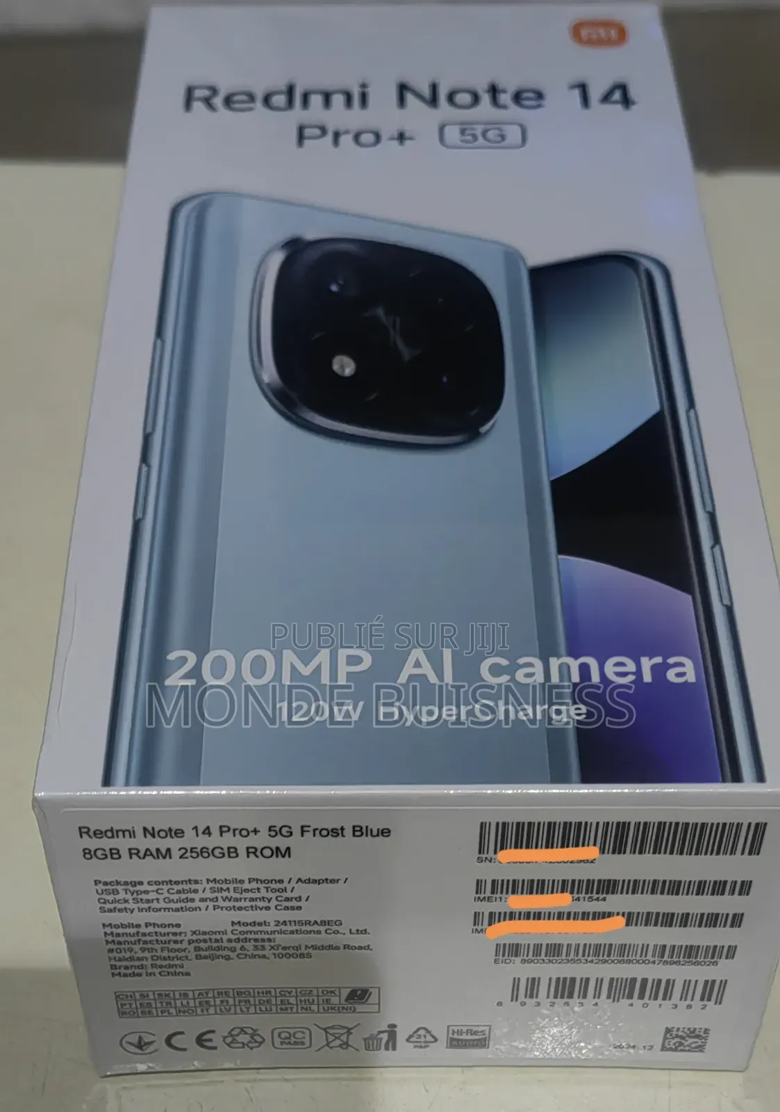 New Xiaomi Redmi Note 14 Pro+ 5G 256 GB Rouge