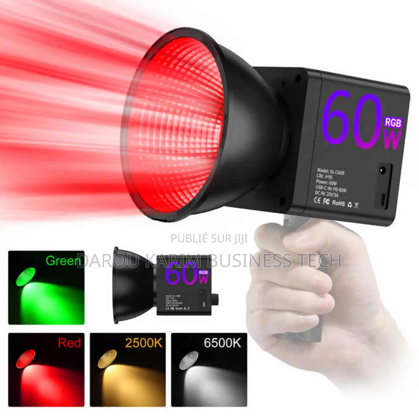 Mamen 60w RGB Full Color Portable Led Video