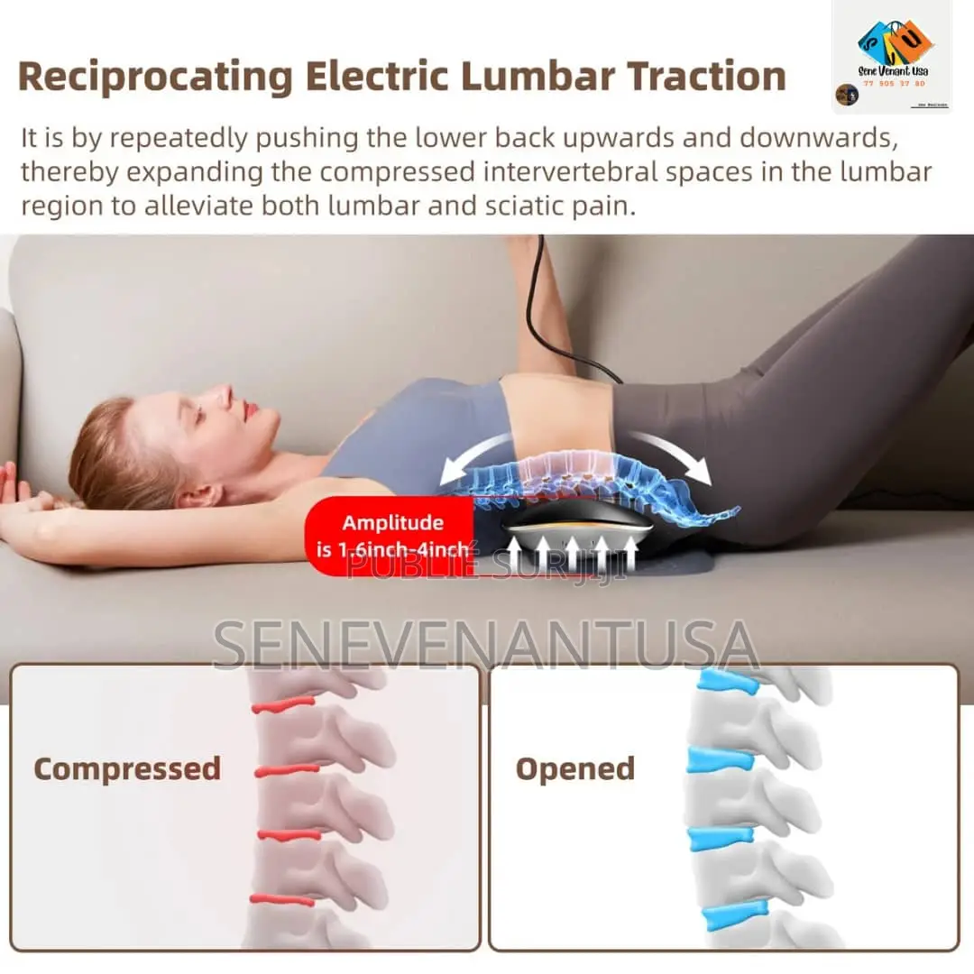 Appareil De Traction Lombaire Multifonction Noir À Températu