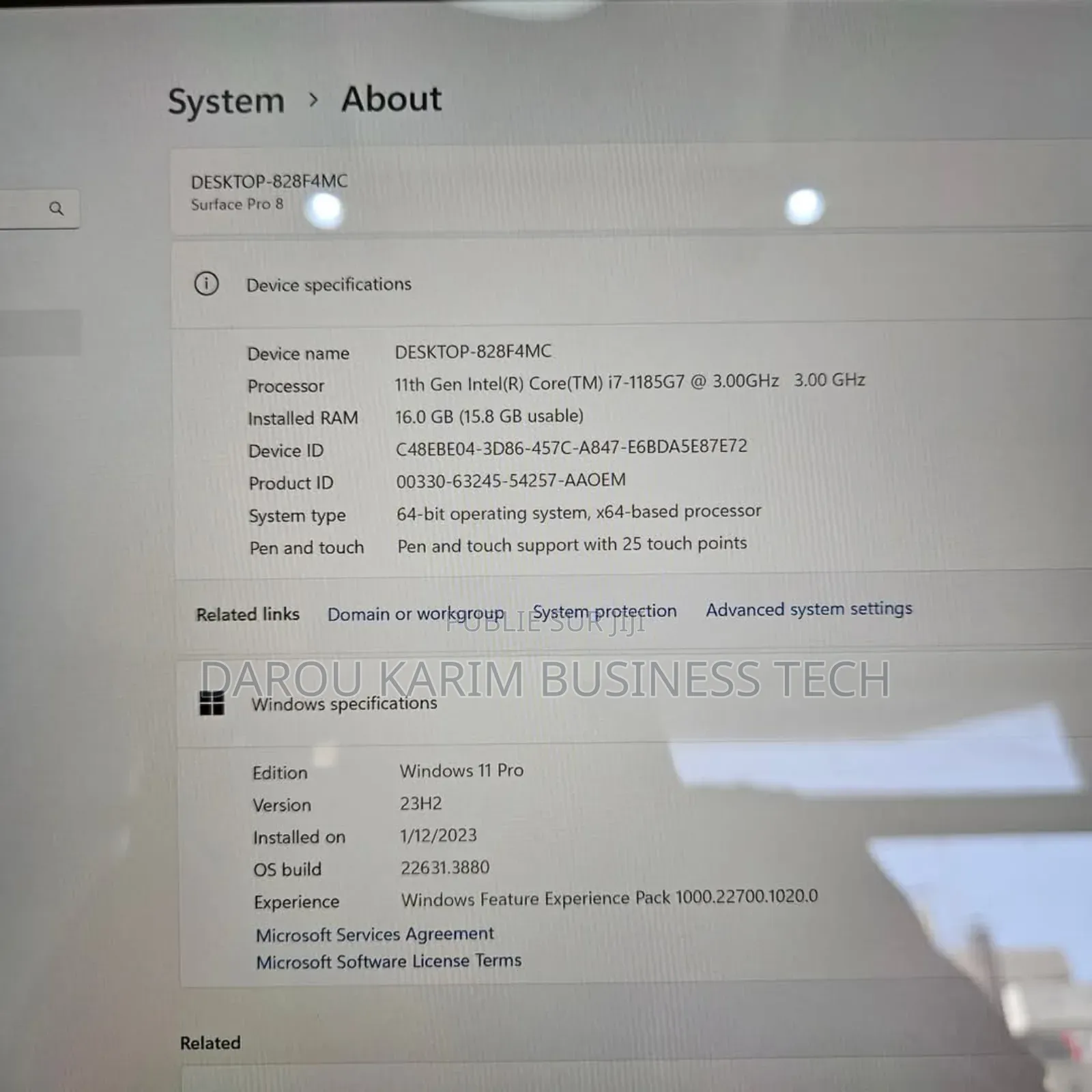 New Microsoft Surface Pro 8 16GB Intel Core I7 SSD 256GB