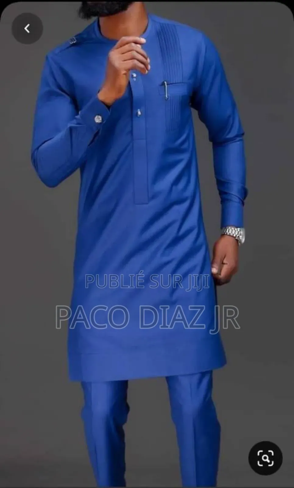 Ensemble Costumes Africains+Mocassins Daim