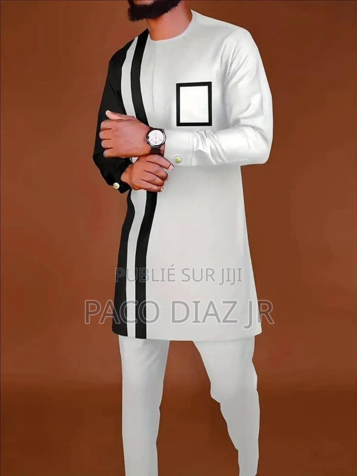 Ensemble Costumes Africains+Mocassins Daim