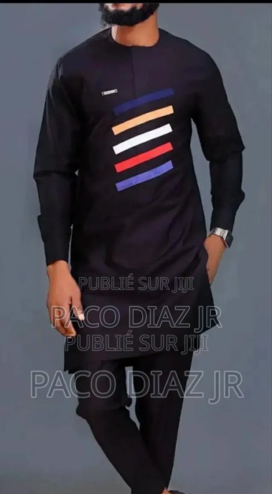 Ensemble Costumes Africains+Mocassins Daim