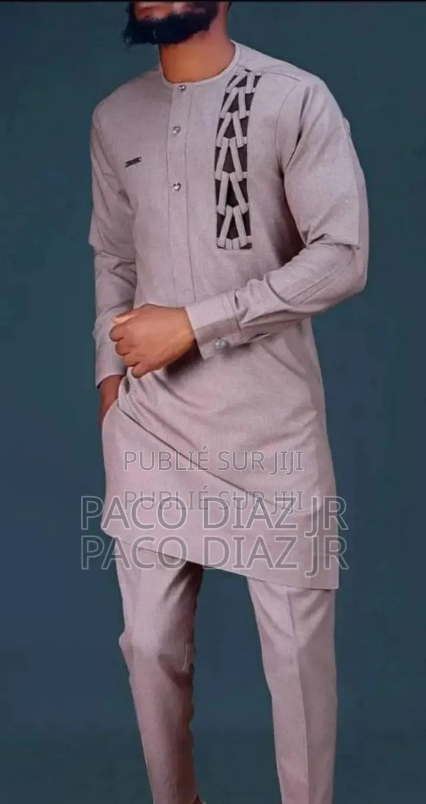 Ensemble Costumes Africains+Mocassins Daim