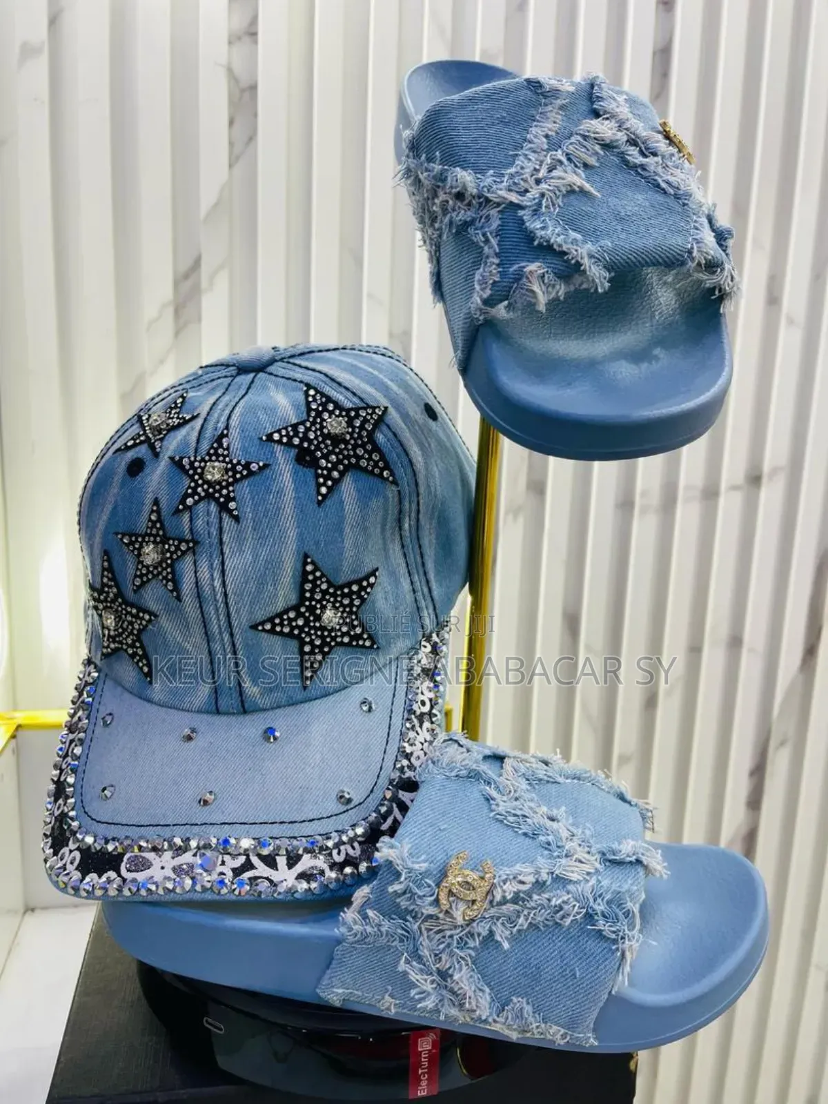 Ensemble Casquette Et Chaussures en Jean