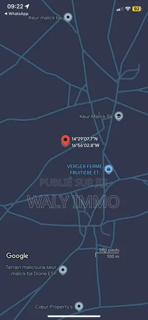 Terrain De 450 Mètres Carrés À Vendre À Malicounda Sénégal