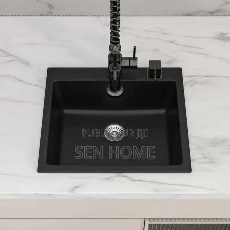 Évier De Cuisine Encastrable Noir Lordear, 25 Pouce