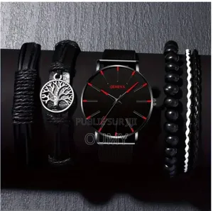 Photo - Montre 5 en 1 Pour Homme Et Bracelet Avec Grand Cadran