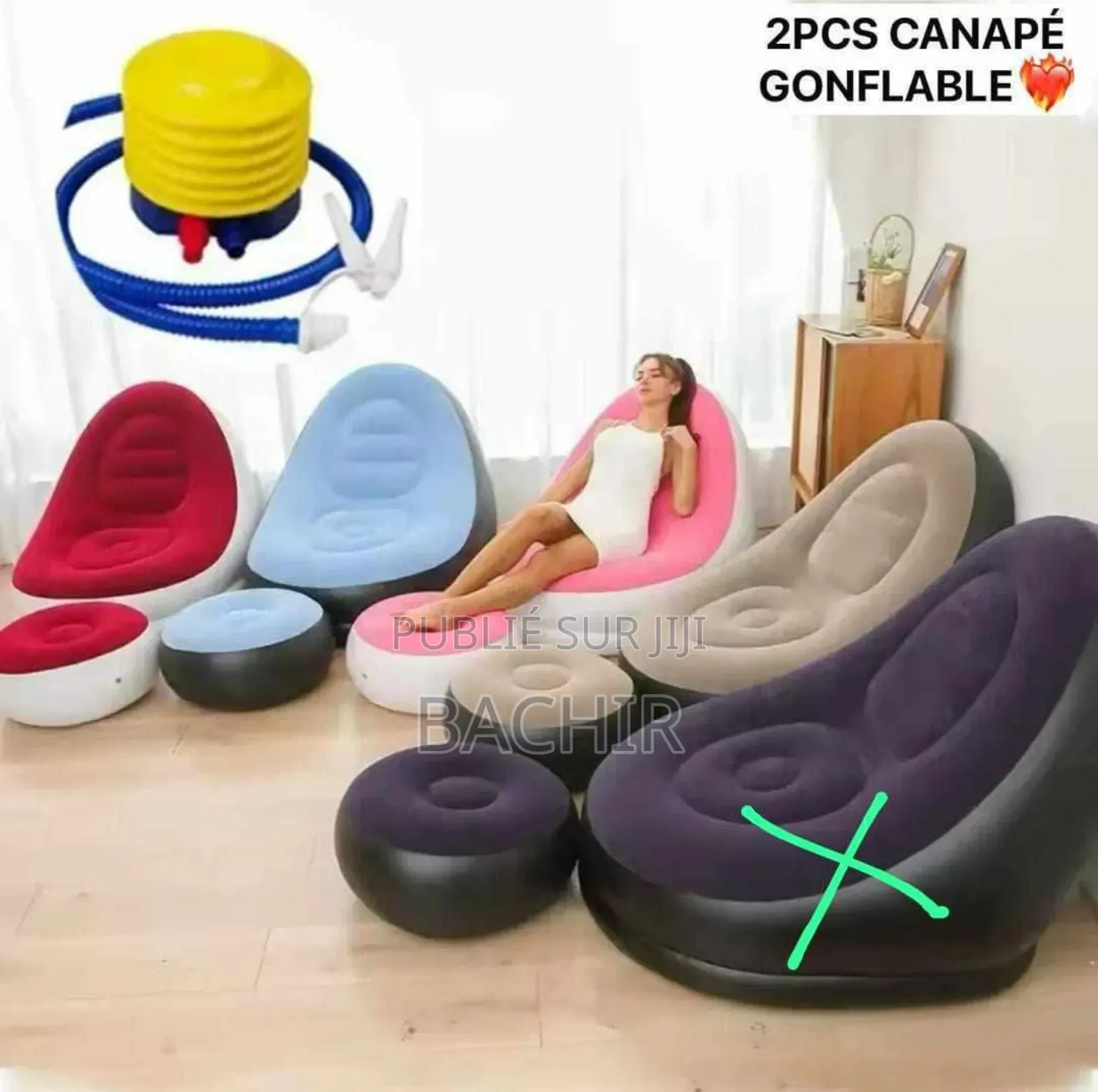 Canapé Gonflable Et Posse Pied