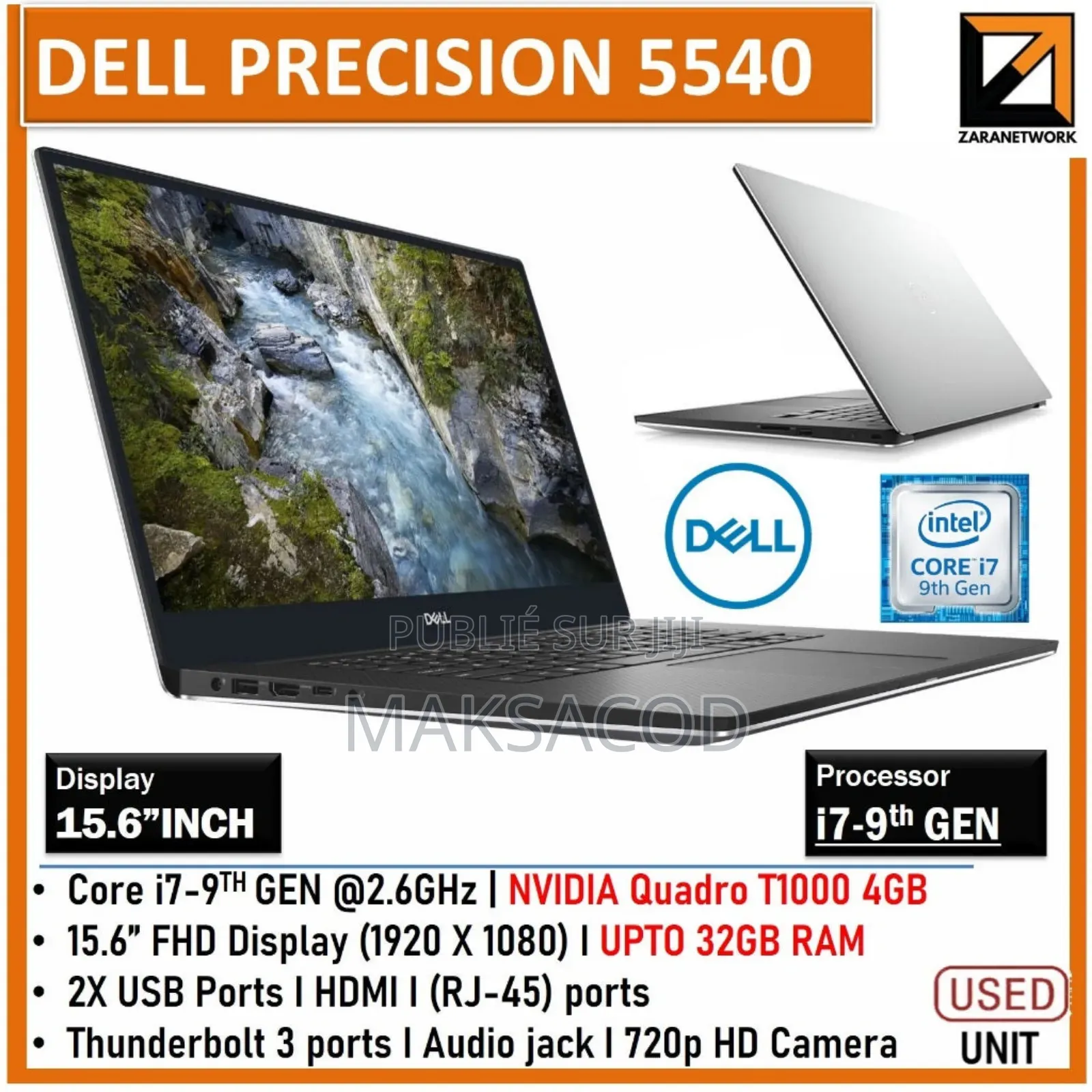 Ordinateur Portable Dell Precision 5540 32GB Intel Core I7 SSD 512GB