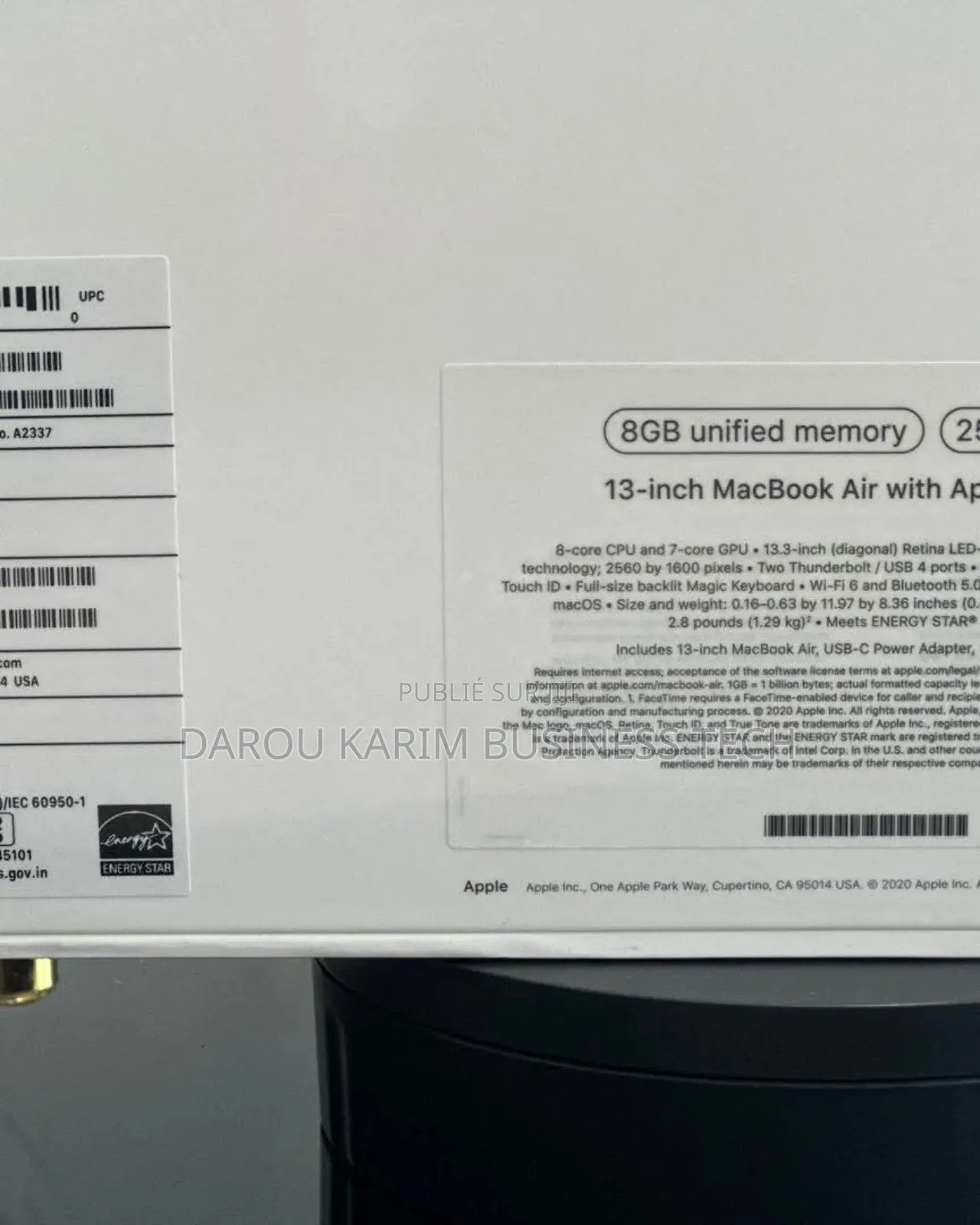 New Apple MacBook Air 2020 M1 8GB Apple M1 SSD 256GB