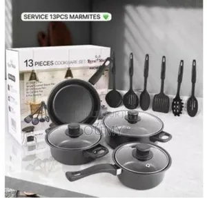 Photo - Baterie De Cuisine Anti Adhésive 13 Pièces