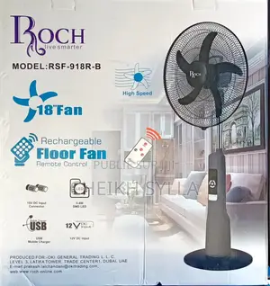 Ventilateur Rechargeable Roch 18" Avec Télécommande
