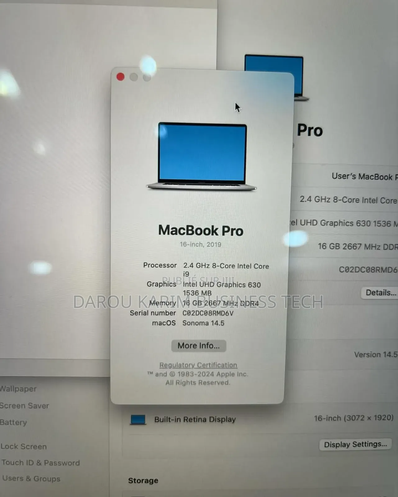 New Apple MacBook Pro 2019 16GB Intel Core I9 SSD 512GB