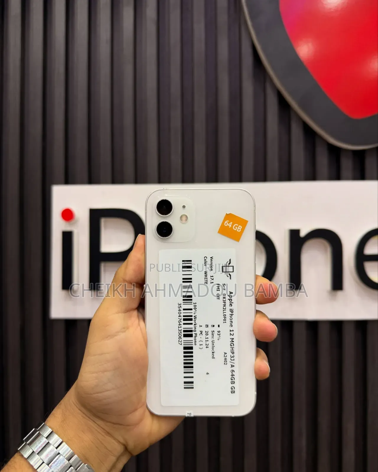 New Pomme iPhone 12 64 GB Blanc