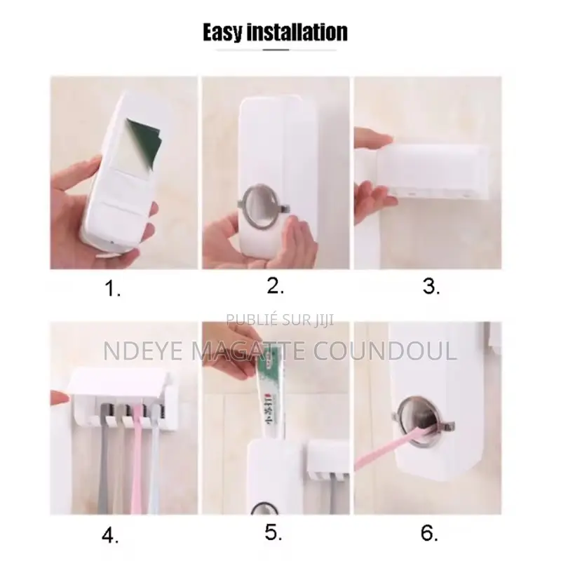 Distributeur Dentifrice Avec Support Brosse À Dents