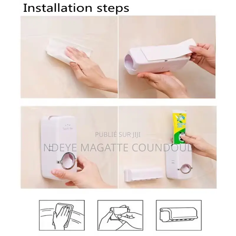 Distributeur Dentifrice Avec Support Brosse À Dents