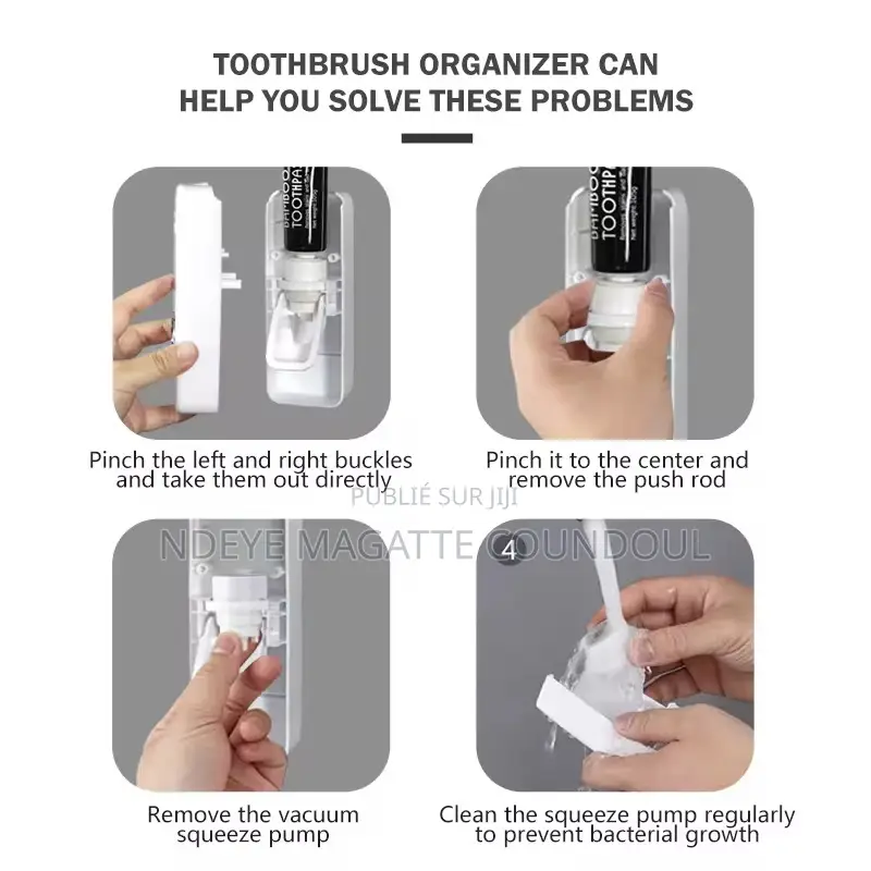 Distributeur Dentifrice Avec Support Brosse À Dents