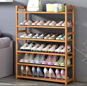 Photo - Range Chaussure en Bois 5 Niveaux
