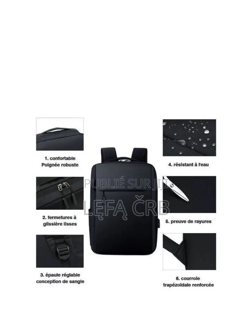 Sac À Dos Pour Ordinateur Portable Avec Un Port Chargeur