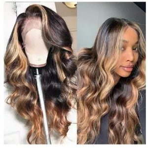 Photo - Perruque Cheveux Avant Coloré Humaine Brésilienne Body Wave
