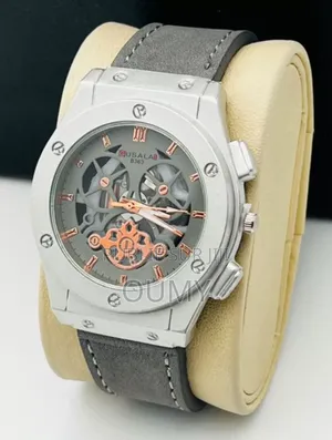 Photo - Montre Bracelet Homme en Simili Daim Gris