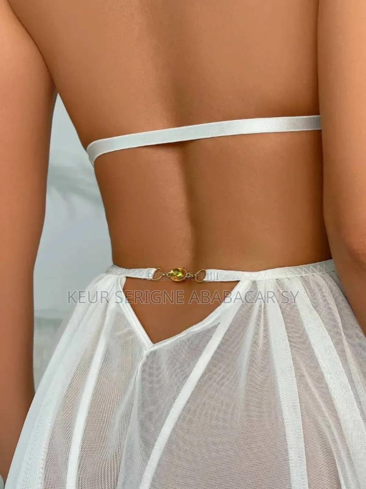 Combinaison en Dentelle Sexy Avec Fente en Bas