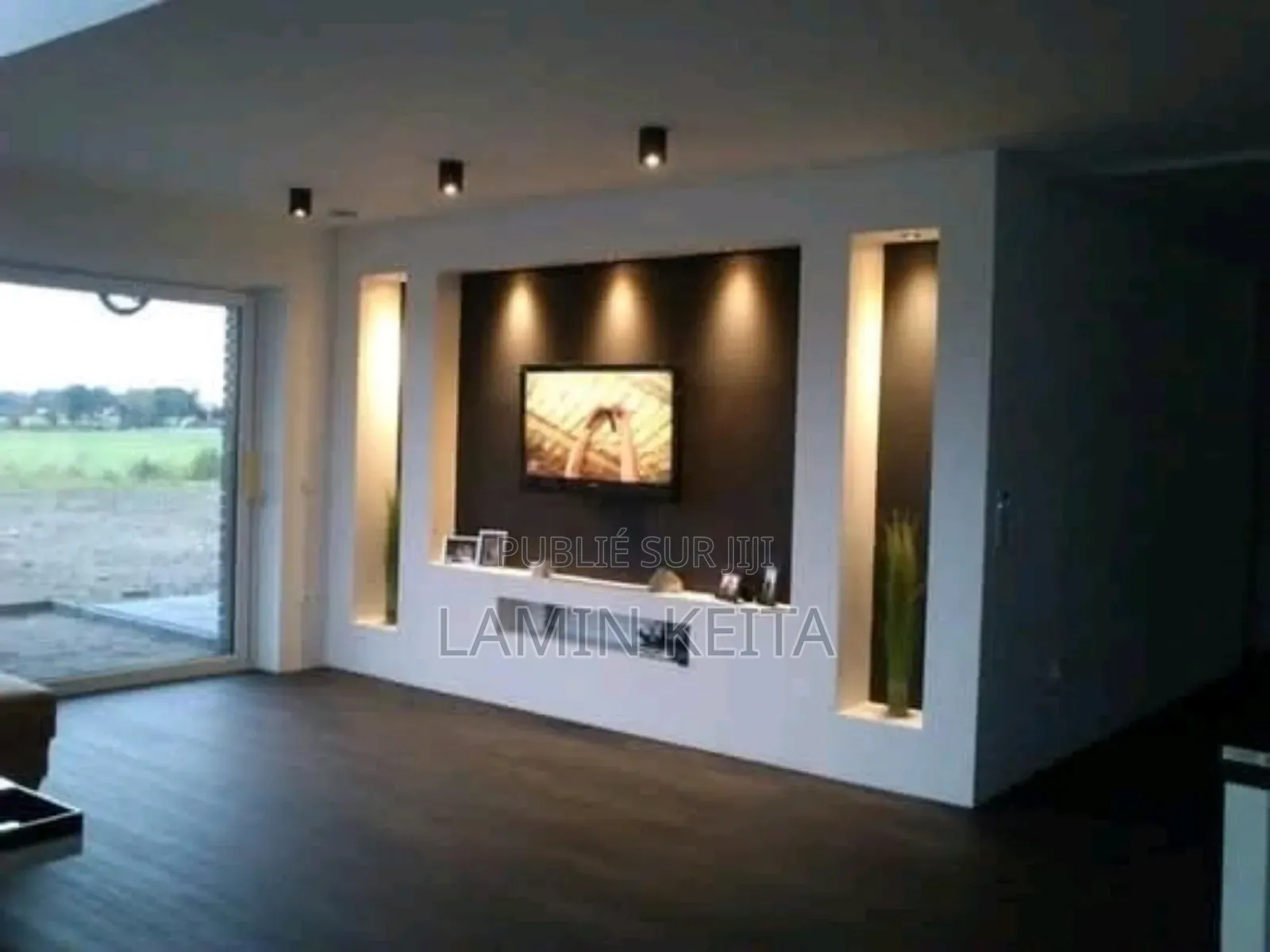 Decoration Faux Plafond Ba13 Lambris Tv Set